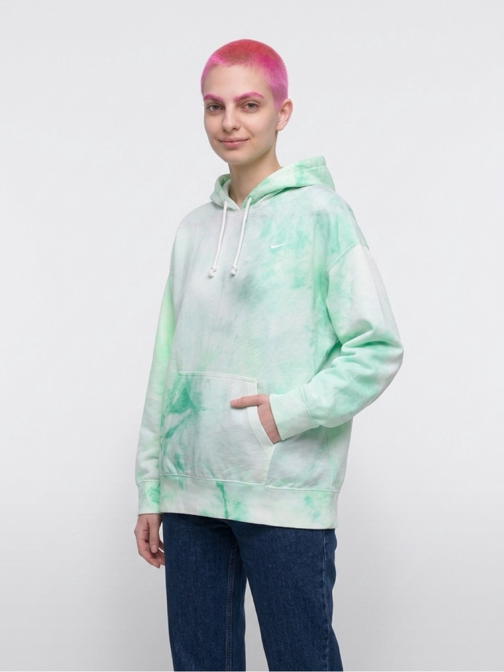 Nike Mint Green Tie-Dye Pullover Hoodie
